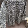 Zara Ikat Print Cotton Linen Embroidered V-Neck Mini Dress Boho Tunic M Image 7
