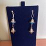 Silver tone flowers jewelry matching set Image 2
