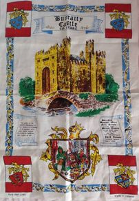 Irish Linen Souvenir Bunratty Castle Tea Towel