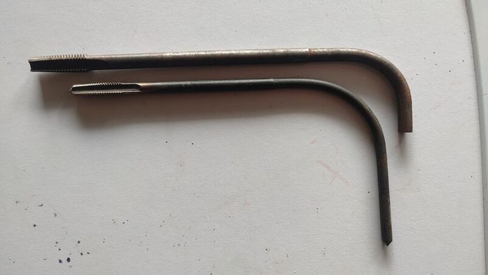 USSR Bent Shank Nut Taps M8x1.25 & M10x1.5 Metric HSS R6M5 Tooling NOS