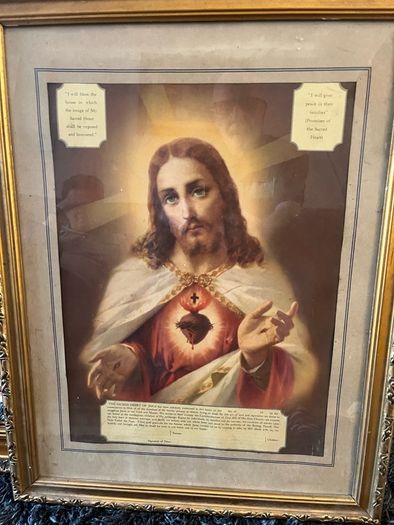 Vintage Sacred Heart Picture