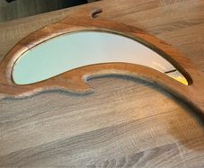 Dolphin Shaped Wooden Mirror