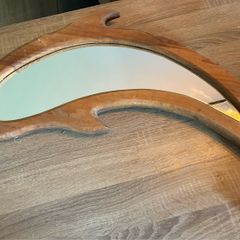 Dolphin Shaped Wooden Mirror