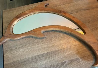 Dolphin Shaped Wooden Mirror
