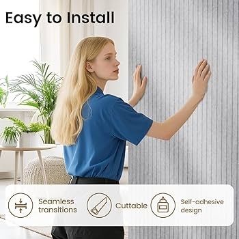 Soundproofing Panels Acoustic Panels 45.67"x22.83" Self-Adhesive 3D Sound Absorbing Wall Panels,for Sound Absorbing, Soundproof Panels for Living Room (Grey, 4-Pack (29sq.ft.))