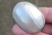 Early Twentieth Century Sterling Silver Mother Of Pearl Brooch