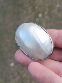 Early Twentieth Century Sterling Silver Mother Of Pearl Brooch