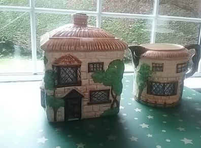 Beswick Biscuit Jar + Beswick Milk Jug