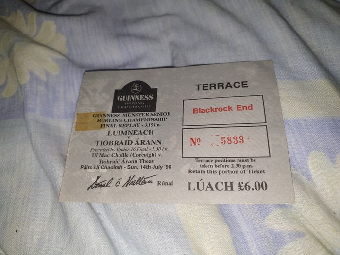 Free Post Included Various Gaa Munster Hurling Match Ticket Stubs