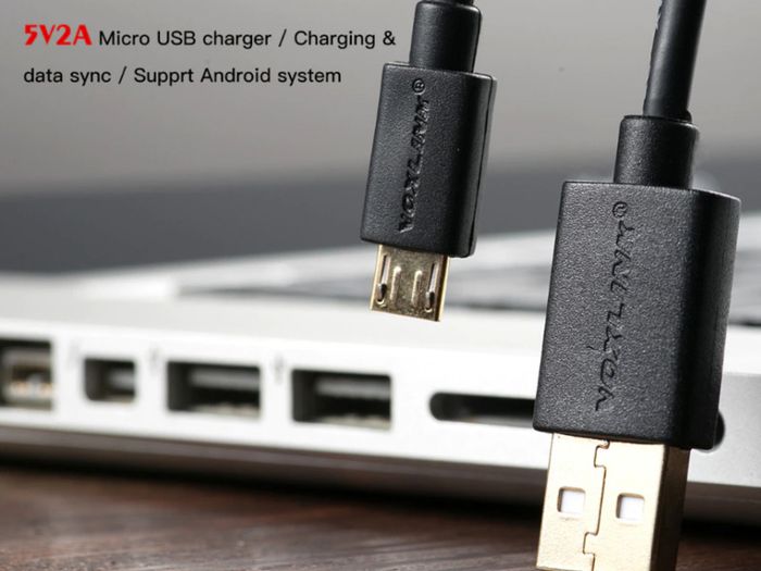 New Flexible Charging Micro USB Black Cable Quick Charge Charger Lead #1324