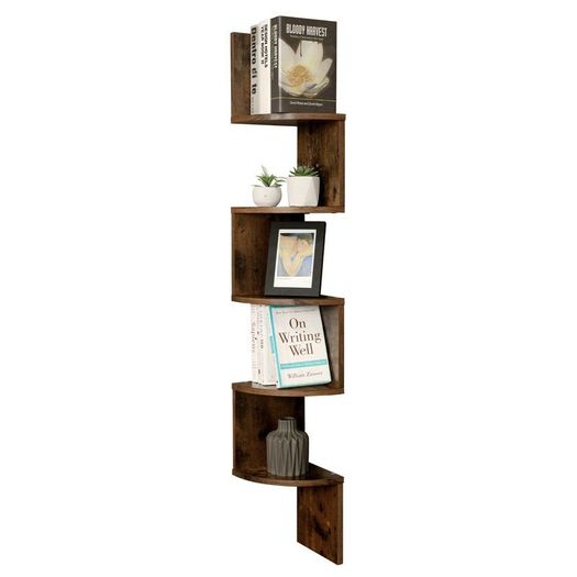 New 5 Tier Corner Shelf Floating Wall Shelves - FREE P&P