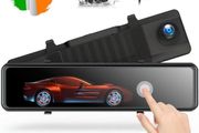 4K GPS Mirror Car Dash Cam 12" Touch Screen Dual Front and Rear Camera Wifi