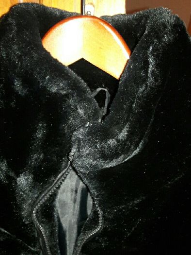 Black Fun Fur Winter Coat