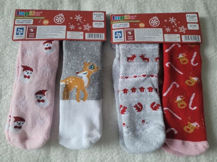 Kids Christmas Socks 2x, 4-6 years