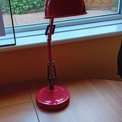 red adjustable study lamp