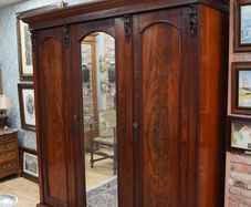 Victorian Mahogany Triple Wardrobe