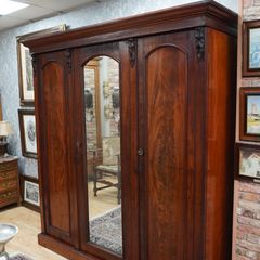 Victorian Mahogany Triple Wardrobe