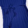 Monsoon Royal Blue Ribbed Knit Long Sleeve Tie Waist Fit & Flare Midi Dress Size S Image 5