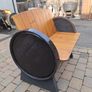 Oak barrel garden furniture Image 8