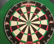 Samurai 2 dart board no outer ring