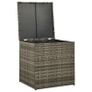 4 Piece Garden Lounge Set with Cushions Poly Rattan Grey Image 4