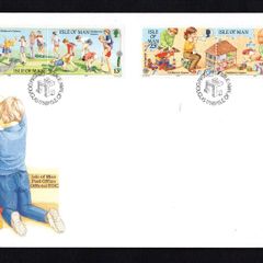 1989 Isle of Man Europa: Children's Game Commemorative Stamp First Day Cover (FDC)