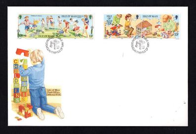 1989 Isle of Man Europa: Children's Game Commemorative Stamp First Day Cover (FDC)