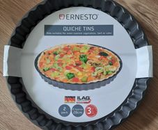Set of 2 quiche / pie tins - 28cm - New