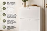 Shoe cabinet with 2 flaps