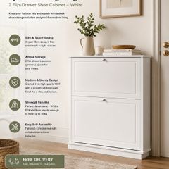 Shoe cabinet with 2 flaps
