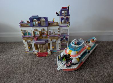 Huge LEGO Friends Bundle Grand Hotel, Dolphin Cruiser, Cars & Loads of Loose LEGO