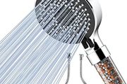 Shower Head and Hose 2M, High Pressure Filter Shower Head 5 Modes, Universal Hard Water Softener Showerhead with Extra Replaceable Accessories