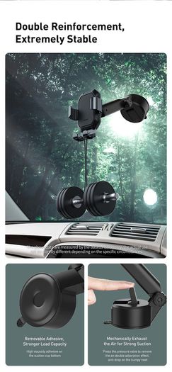 Car Phone Holder Suction Cup Adjustable Universal Holder Stand in Car GPS Mount For iPhone 13 12 Pro Xiaomi POCO