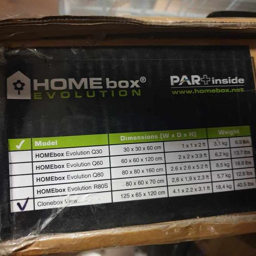 HOMEbox EVOLUTION -  planting tent 125W x 65D x120Hcm