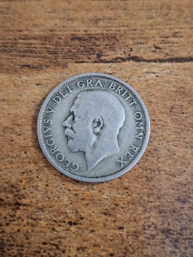 Great Britain UK 1920, One Shilling, George V, Silver Coin - free standard postage