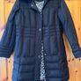 JET BLACK Per Una Feather & Down Puffer Coat Jacket. Black. Medium.  Quality Filling & Very Warm. Super condition. JET BLACK. Image 5