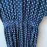 Max Vintage 100% Pure Silk Navy Blue Medallion Dress Size 14 Image 3