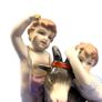 Porcelain Figurine, Putti with Goat, Meissen Style, Germany, 19th Century Image 4