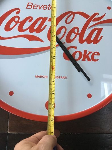 Coca Cola Metal & Glass Wall Clock