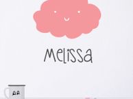 main image for ad Child's Name Wall Decal, Personalised Name Stickers, Cloud Wall Decal, Personalized Name Decals, Baby Kids Room Decor, Nursery Wall Art