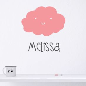 Child's Name Wall Decal, Personalised Name Stickers, Cloud Wall Decal, Personalized Name Decals, Baby Kids Room Decor, Nursery Wall Art