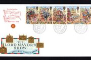 1989 Great Britain The 800th Anniversary of the Show of Lord Mayor Commemorative Stamp First Day Cover (FDC) with further Carried on The Royal Mail Coach in the Lord Mayor's Show 11th November 1989