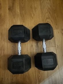 45 kg hex dumbells pair