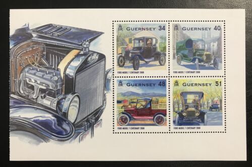 2008 Guernsey Centenary of the Model T Ford Commemorative Stamp Booklet MNH (MNH)