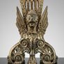 Vintage Solid Brass Folding Fireplace Fan Guard / Hearth Screen Image 4