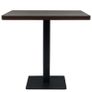 Bistro Table MDF and Steel Square 80x80x75 cm Dark Ash Image 5