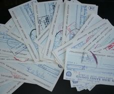 Vintage Cheque Forms - Used - Allied Irish Bank