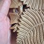 Antique Black Forest Carved Wood Tray with Fern Leaves Image 5