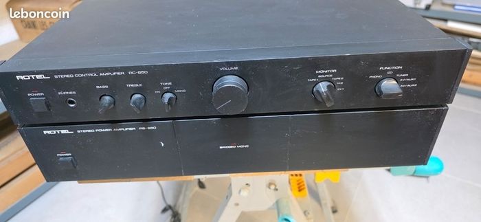 Rotel RC-850 and RB-850 Pre and power amplifiers Dual Mono with Moving Magnet (MM) and Moving Coil (MC)  cartridges