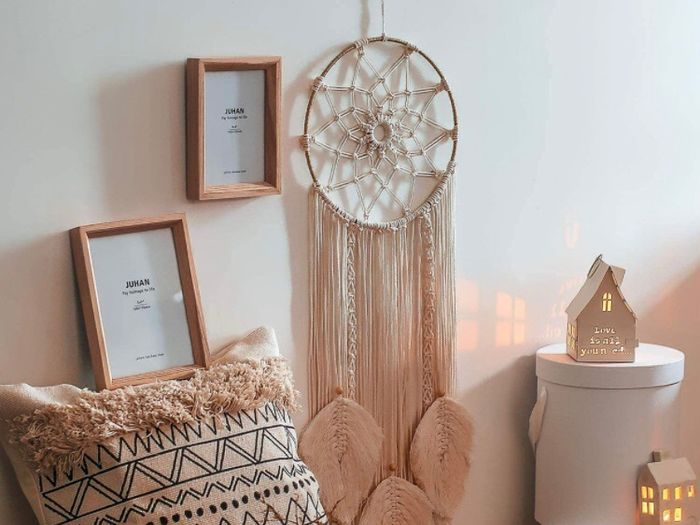 Dream Catchers for Bedroom-Macrame Woven Wall Hanging Handmade Dreamcatcher with Tassel (MULTIPLE STYLES)
